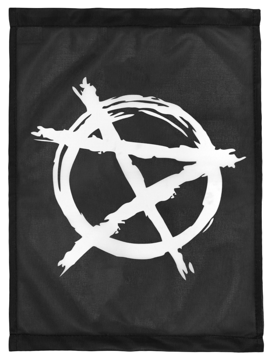 Флаг автомобильный Анархия - фото 1 - rockbunker.ru