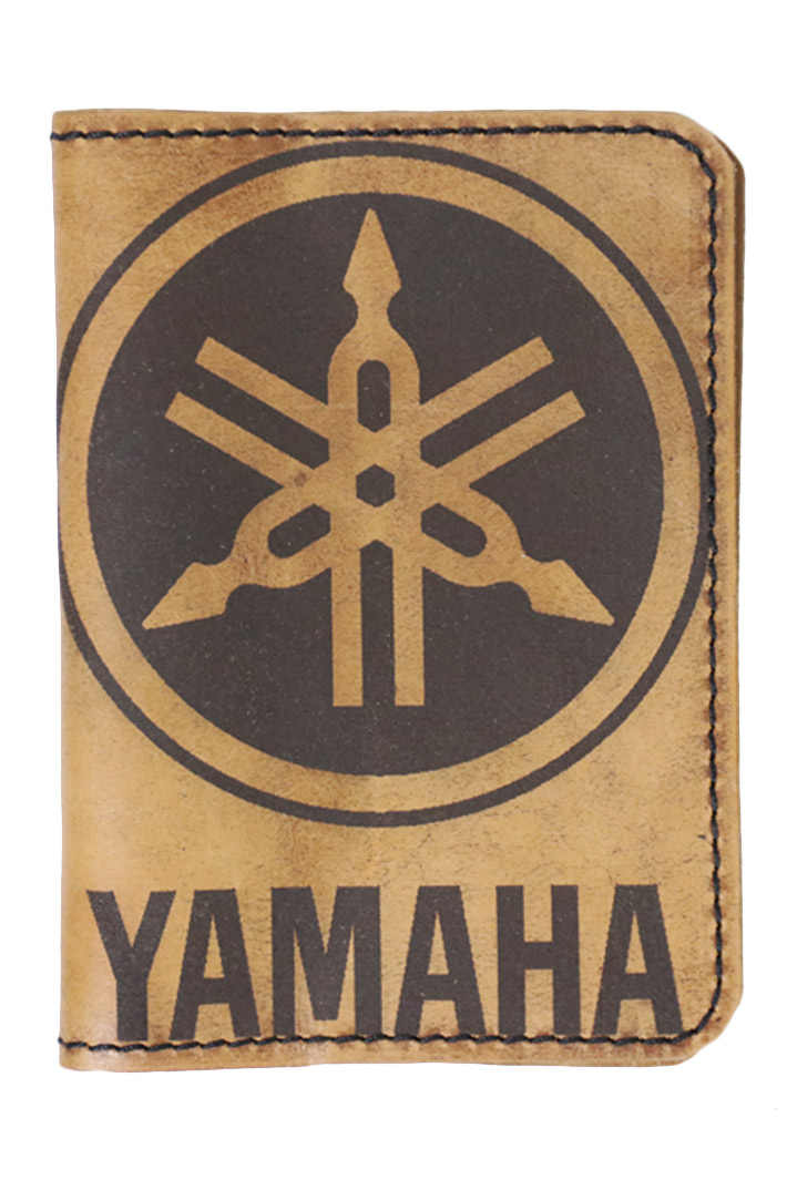 Обложка на паспорт Yamaha кожаная - фото 1 - rockbunker.ru
