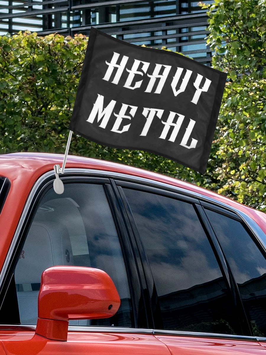 Флаг автомобильный Heavy Metal - фото 3 - rockbunker.ru