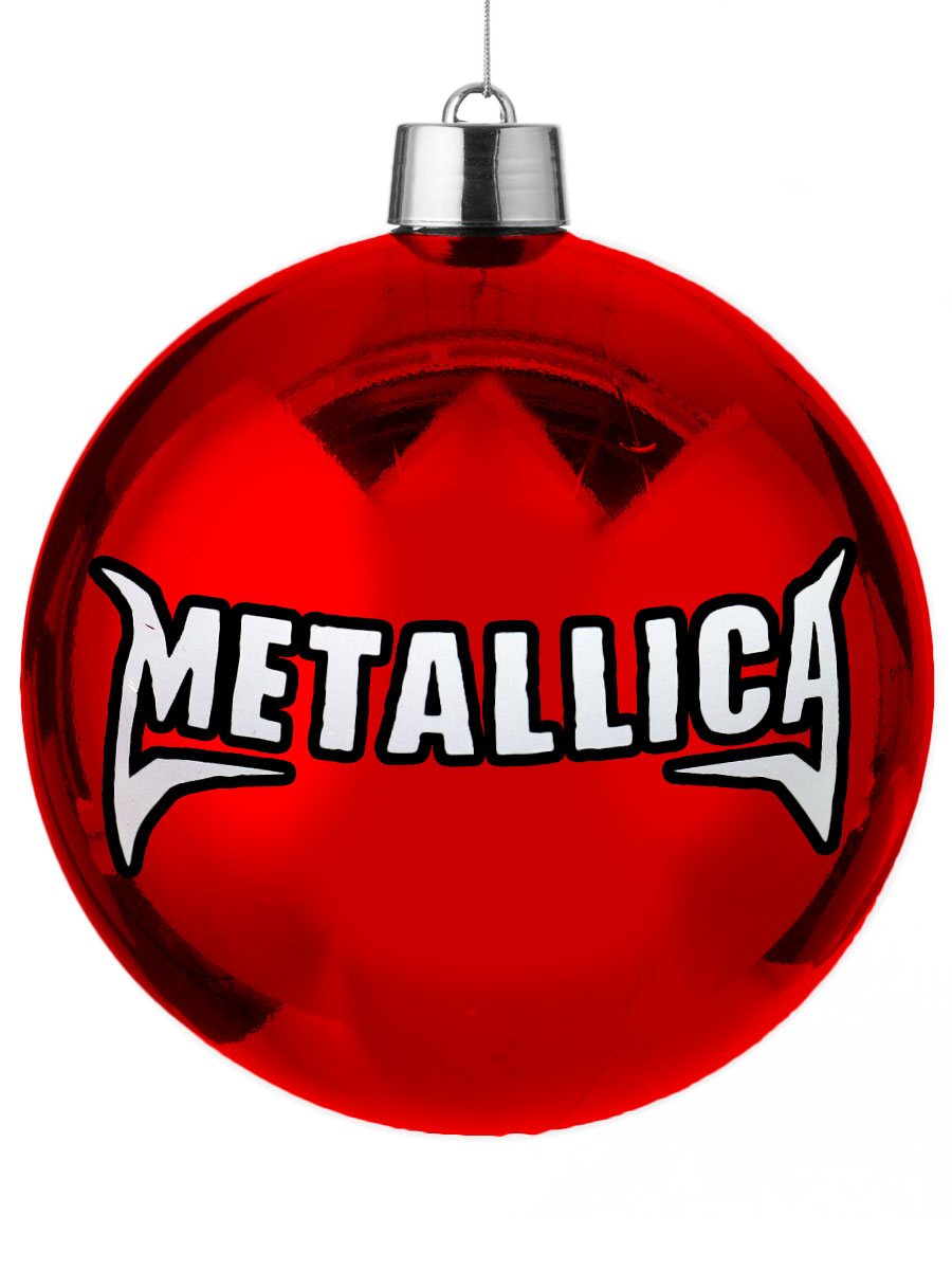 Елочный шар RockMerch Metallica красный - фото 1 - rockbunker.ru