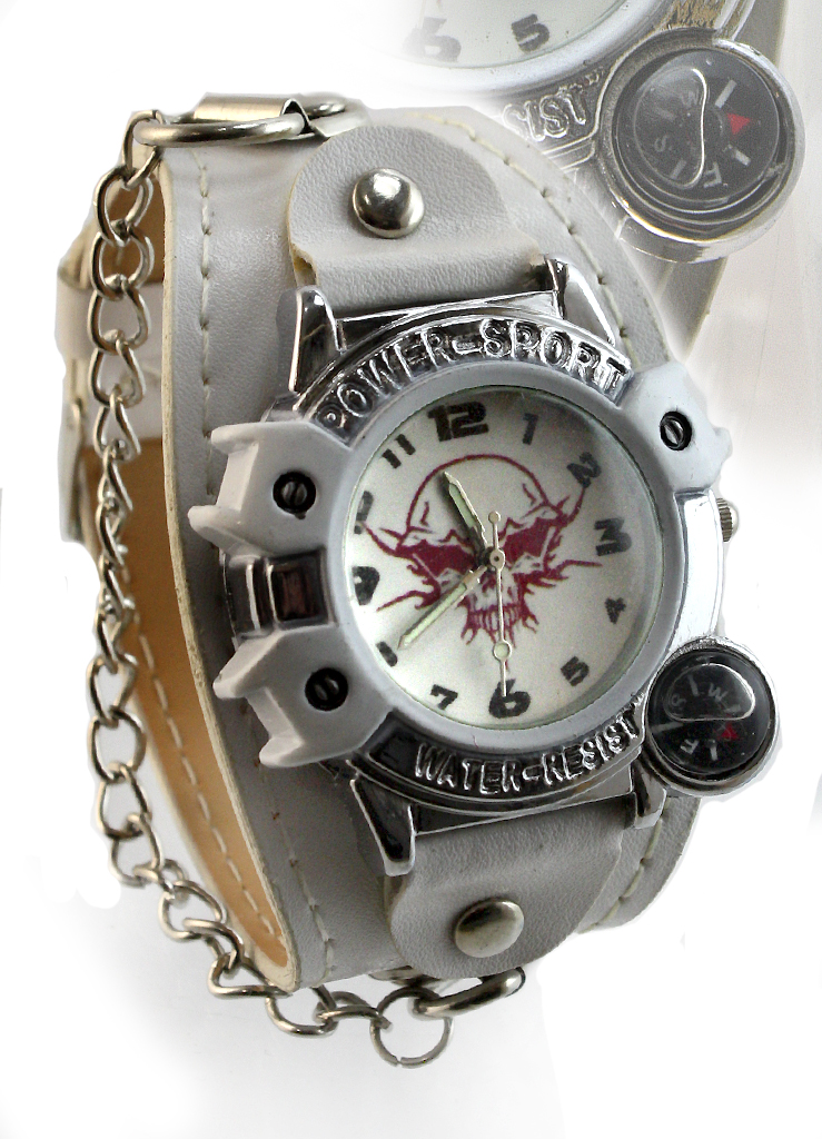 Часы наручные Red Scull белые - фото 1 - rockbunker.ru