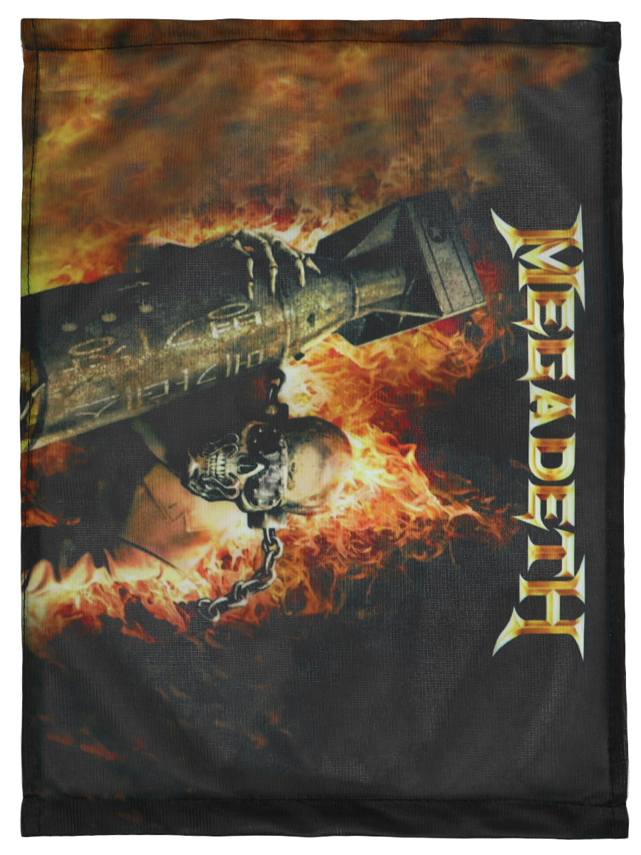 Флаг автомобильный Megadeth Logo - фото 1 - rockbunker.ru