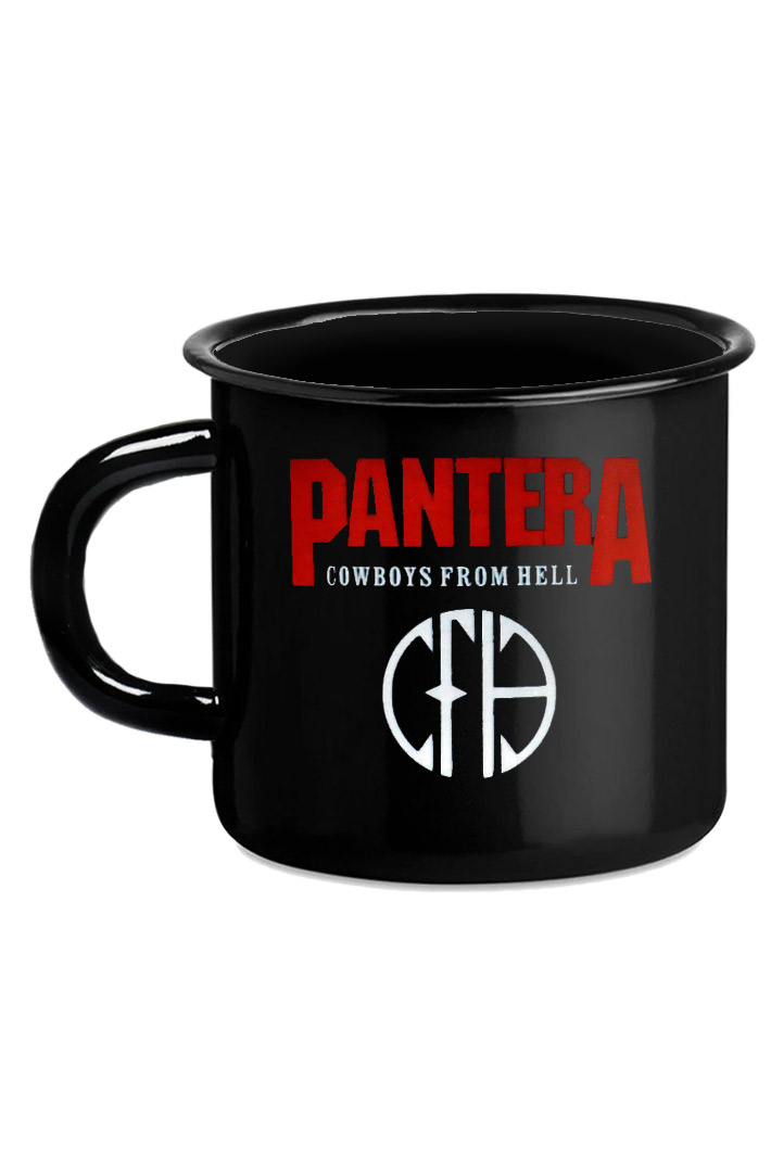 Кружка эмалированная Pantera - фото 1 - rockbunker.ru