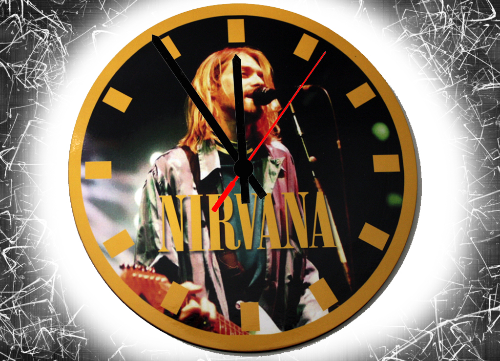 Часы настенные RockMerch Nirvana - фото 1 - rockbunker.ru