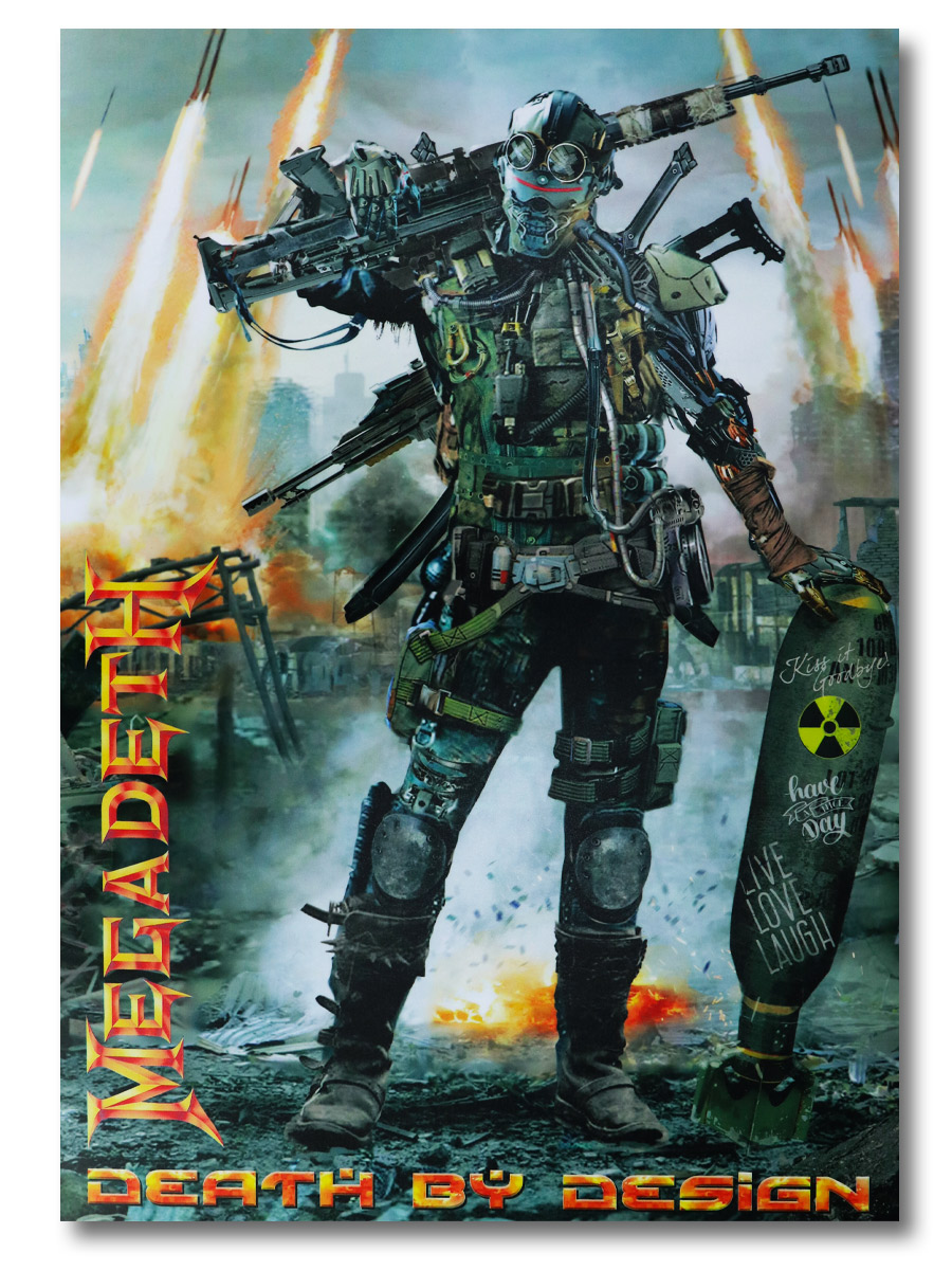 Плакат пластиковый Megadeth Death by Design - фото 1 - rockbunker.ru