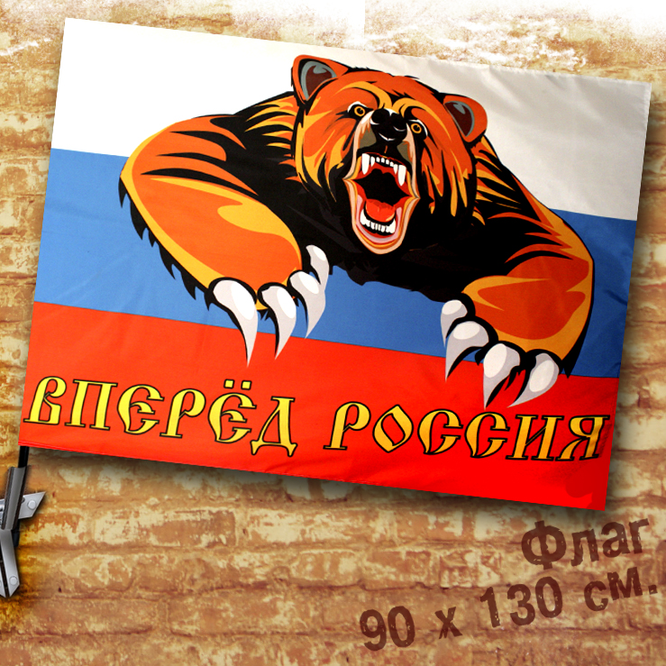 Флаг Вперед Россия - фото 1 - rockbunker.ru