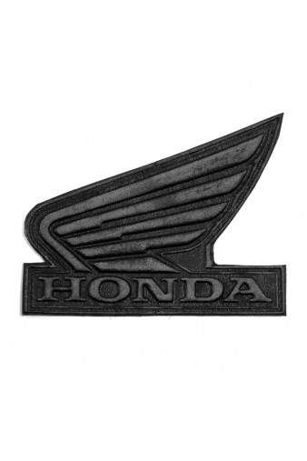 Нашивка кожаная Honda чёрная - фото 1 - rockbunker.ru