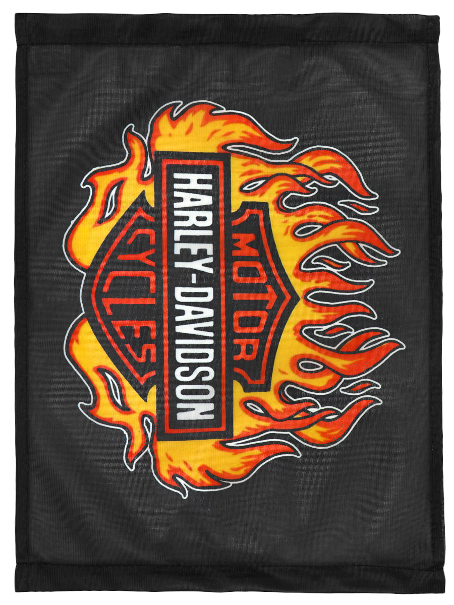 Флаг автомобильный Harley Davidson Logo - фото 1 - rockbunker.ru