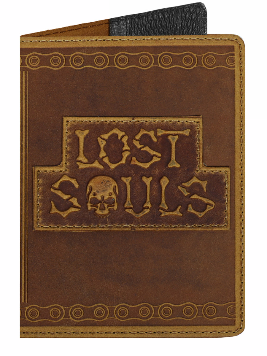 Обложка на паспорт Lost souls рыжая - фото 1 - rockbunker.ru