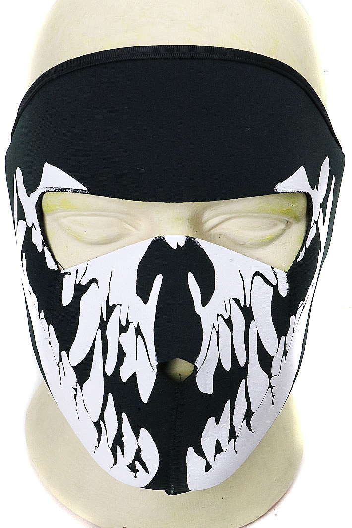 Байкерская маска Челюсть с клыками - фото 2 - rockbunker.ru