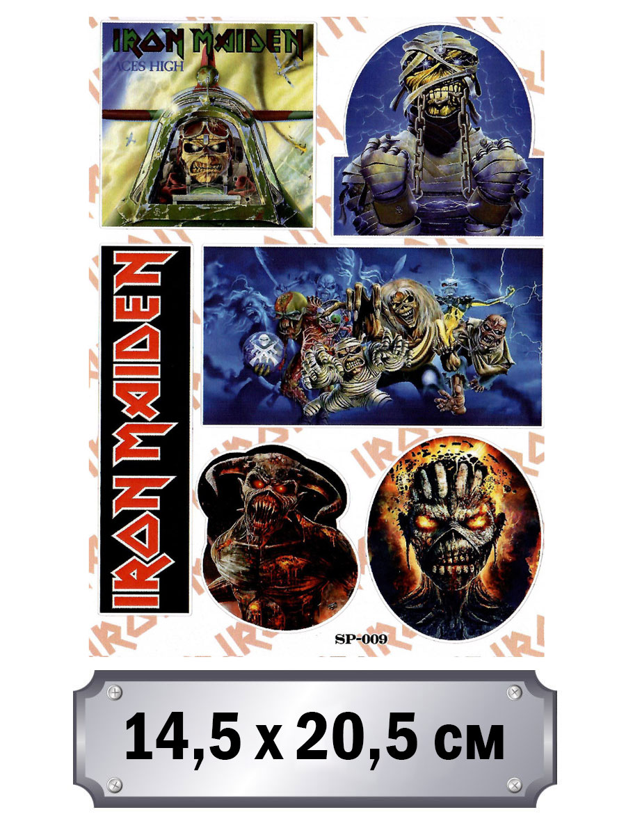 Набор стикеров Iron Maiden - фото 1 - rockbunker.ru