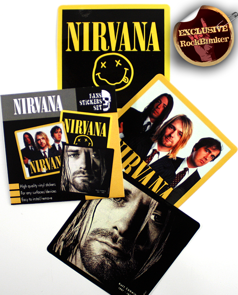 Набор стикеров RockMerch Nirvana - фото 1 - rockbunker.ru