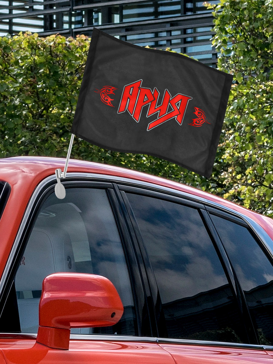 Флаг автомобильный Ария Лого - фото 3 - rockbunker.ru