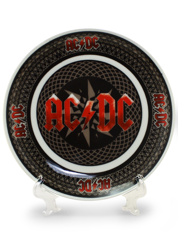 Блюдце RockMerch AC DC - фото 1 - rockbunker.ru