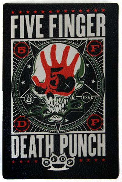 Кожаная нашивка 5 Finger Death Punch - фото 1 - rockbunker.ru