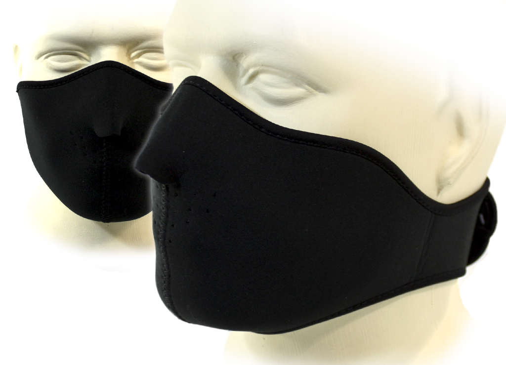 Байкерская маска черная - фото 3 - rockbunker.ru