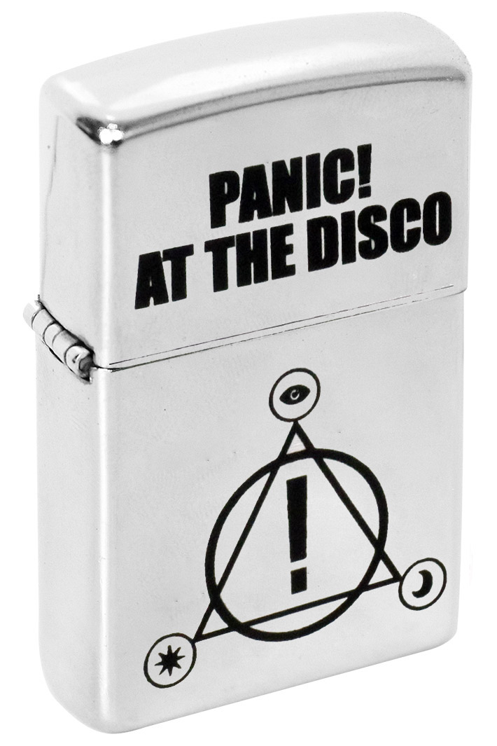 Зажигалка с гравировкой Panic At The Disco - фото 1 - rockbunker.ru