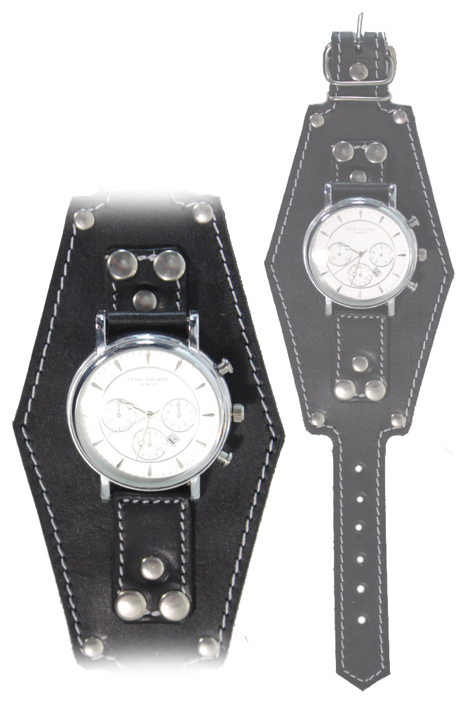 Часы наручные Patek Philippe Geneve с кожаным браслетом - фото 1 - rockbunker.ru