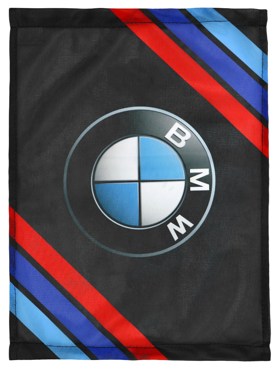 Флаг автомобильный BMW - фото 1 - rockbunker.ru