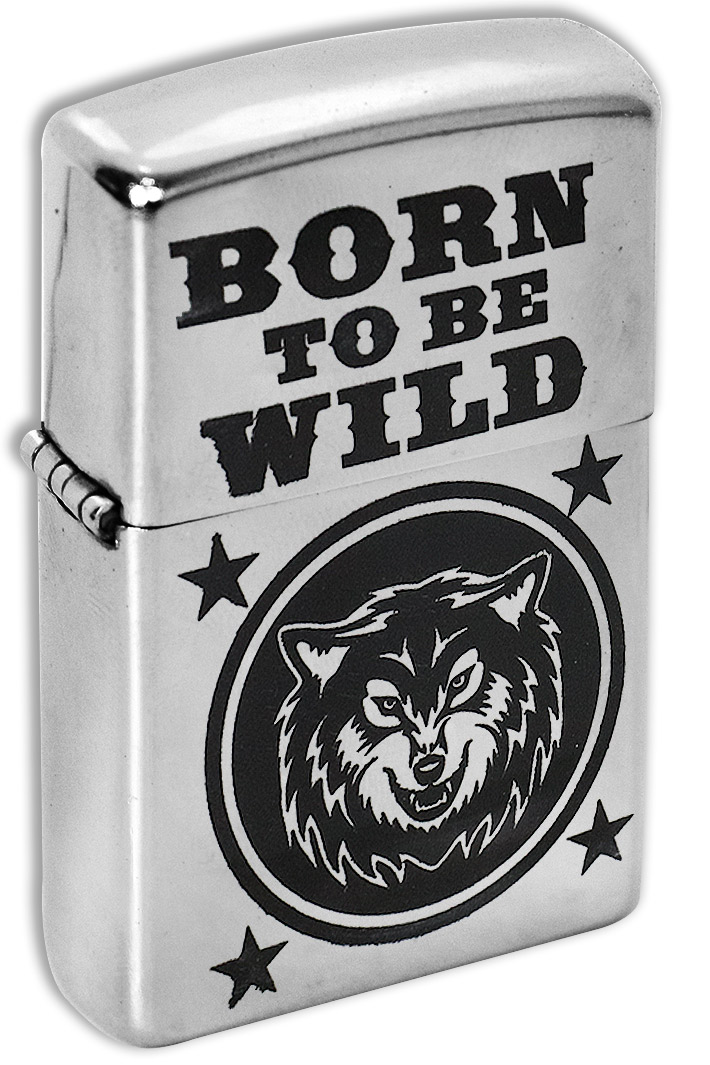 Зажигалка с гравировкой Born To Be Wild - фото 1 - rockbunker.ru
