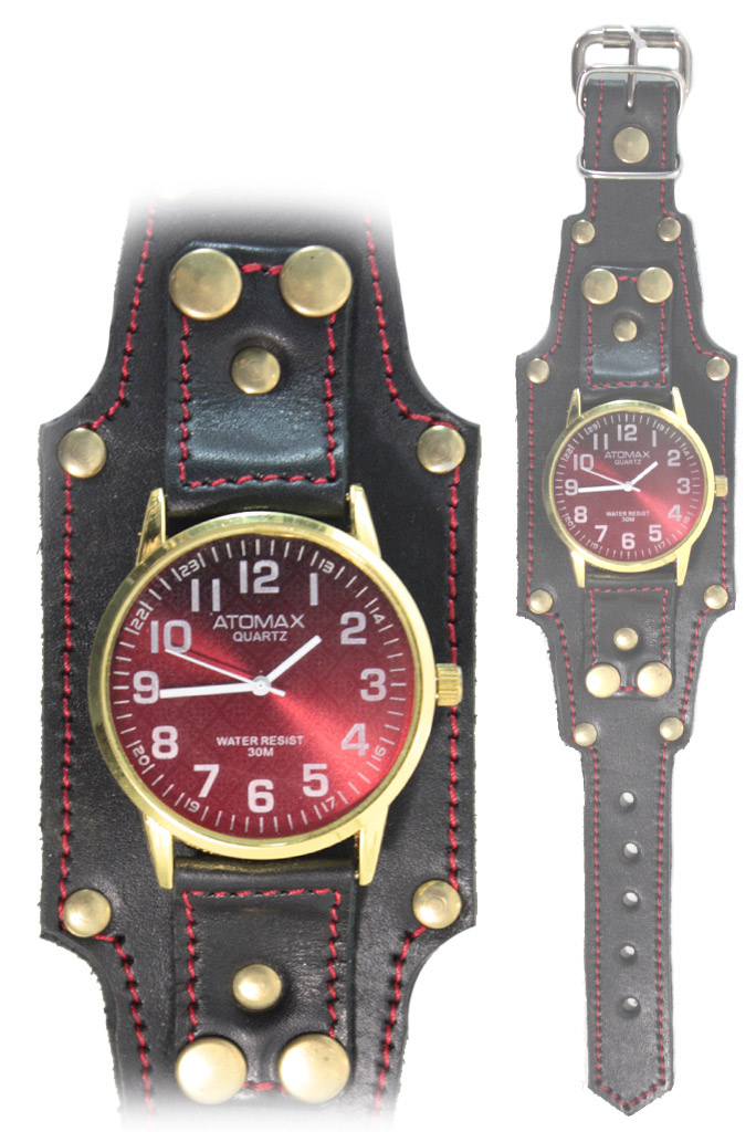 Часы наручные Atomax с кожаным браслетом - фото 1 - rockbunker.ru