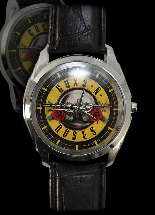 Часы RockMerch Guns n Roses наручные - фото 1 - rockbunker.ru