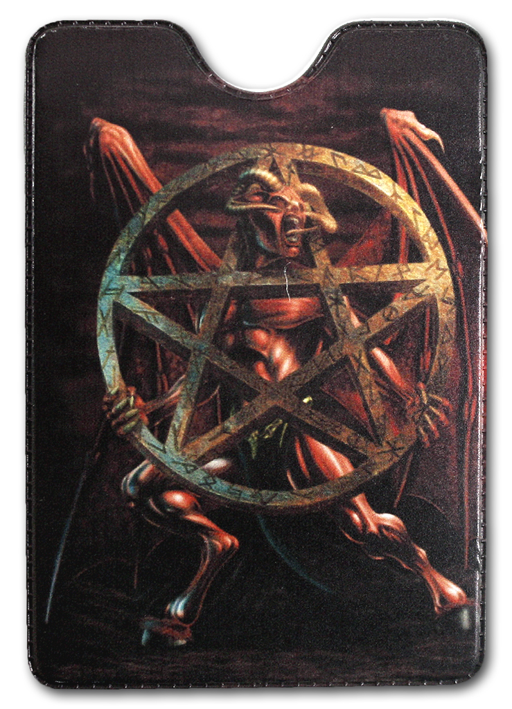Обложка для проездного RockMerch Дьявол с пентаграммой - фото 1 - rockbunker.ru