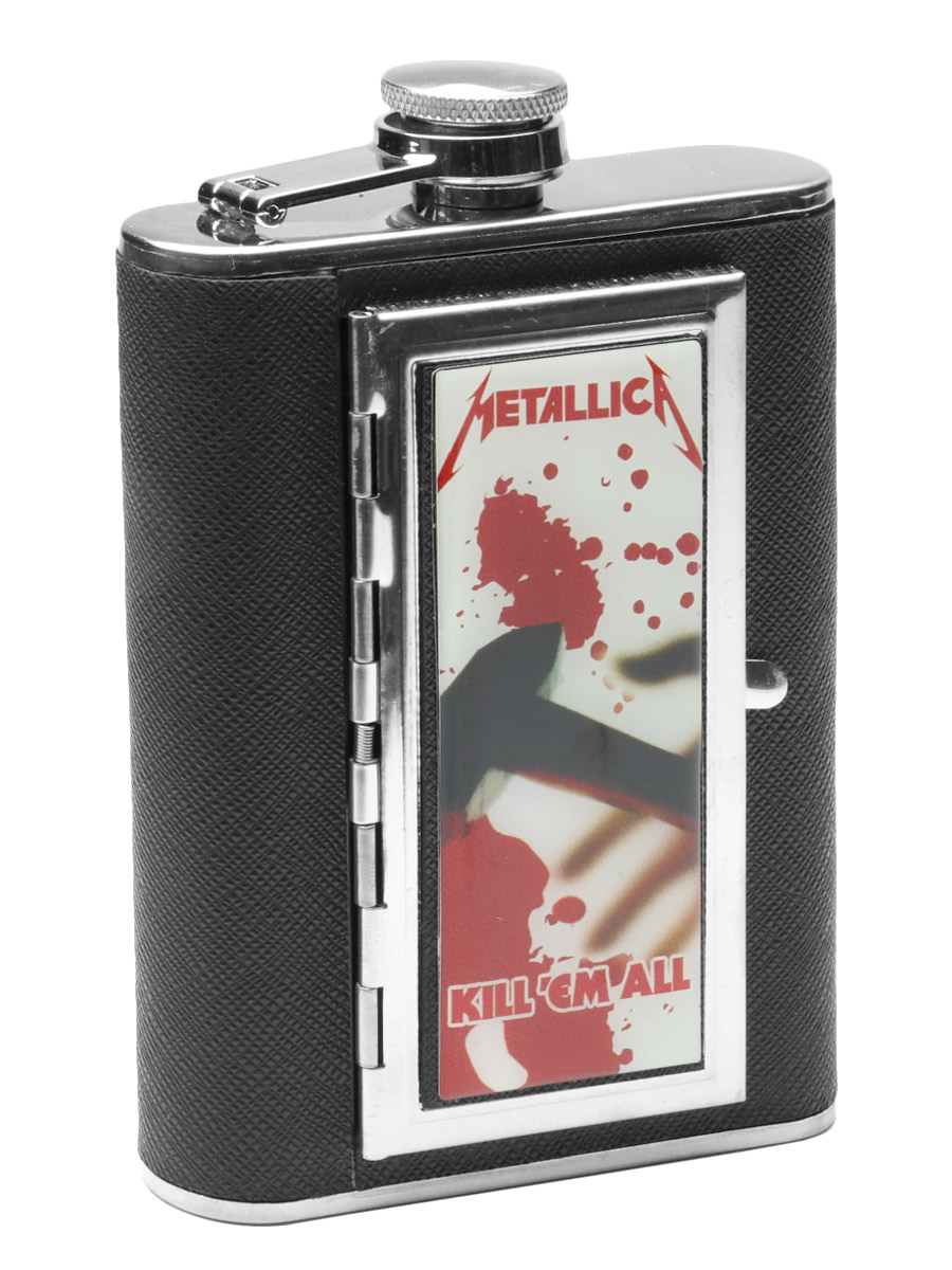 Фляга RockMerch с Портсигаром Metallica Kill Em All - фото 1 - rockbunker.ru