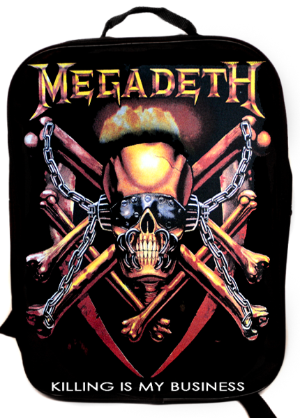 Портфель-ранец Megadeth текстильный - фото 1 - rockbunker.ru