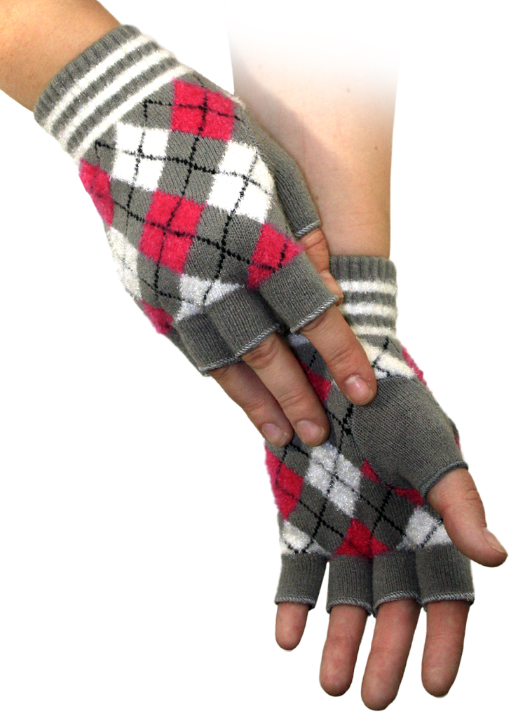 Перчатки без пальцев с орнаментом теплые - фото 2 - rockbunker.ru