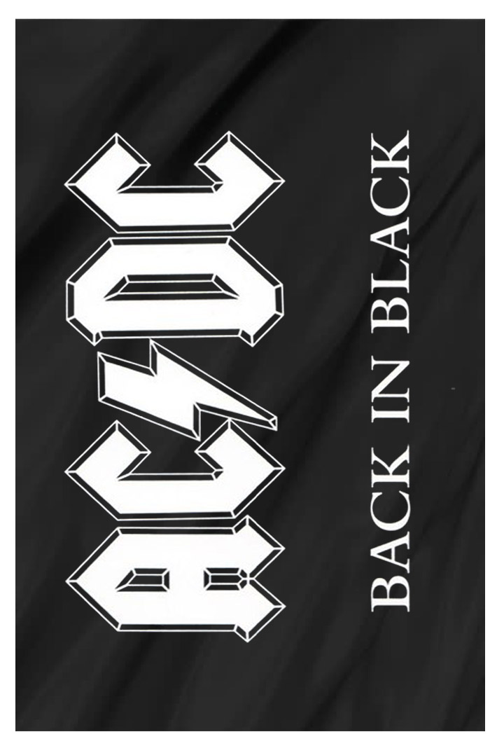 Флаг AC DC Back in Black - фото 1 - rockbunker.ru
