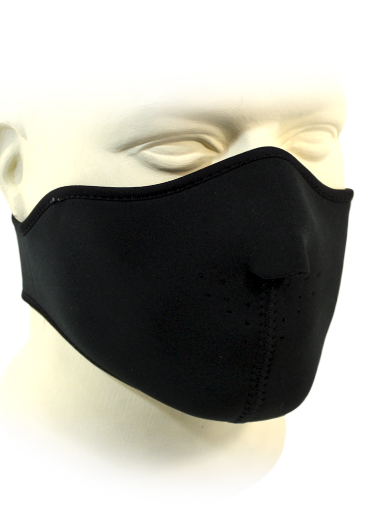 Байкерская маска черная - фото 1 - rockbunker.ru
