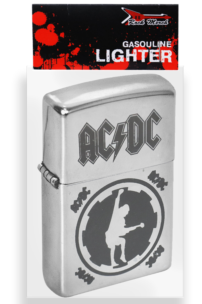 Зажигалка с гравировкой AC DC - фото 2 - rockbunker.ru