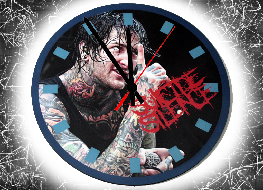 Часы настенные RockMerch Suicide Silence - фото 1 - rockbunker.ru