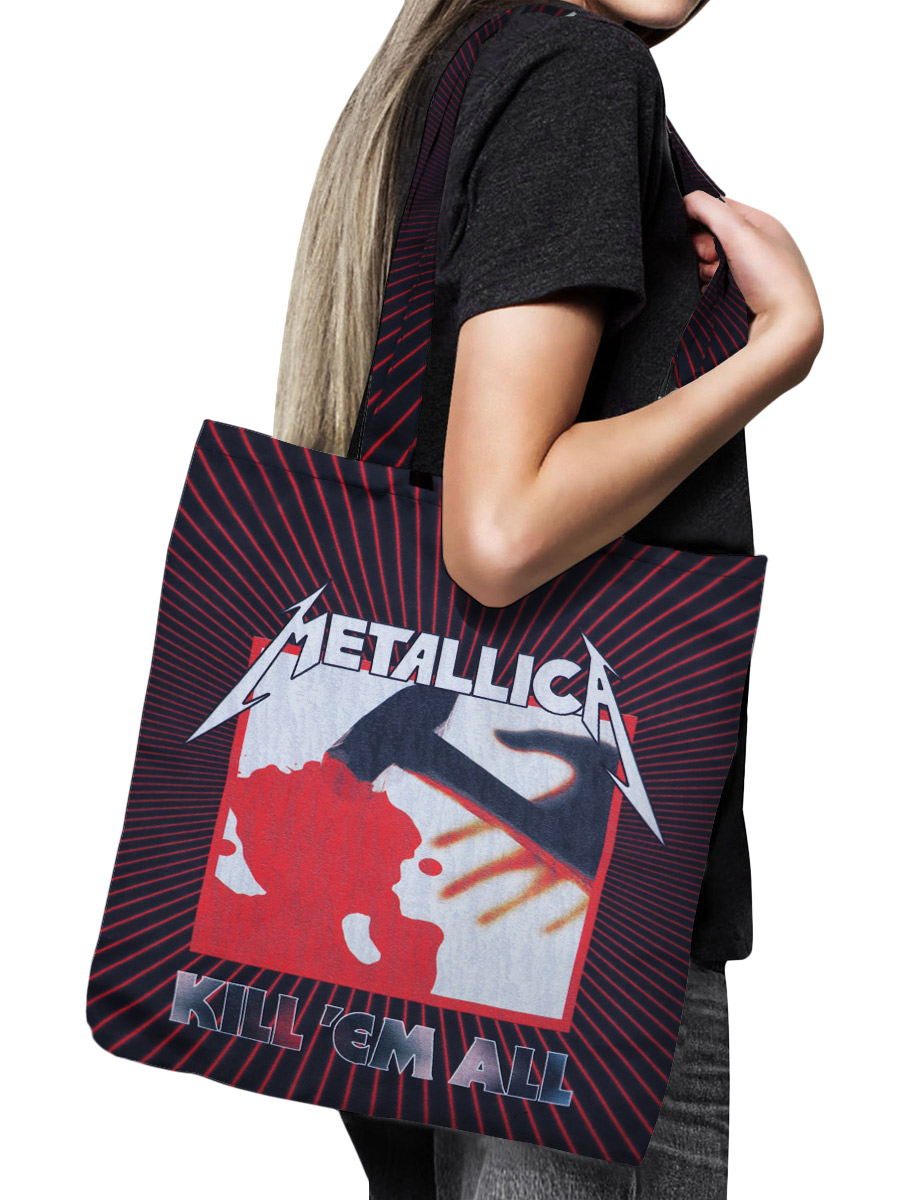 Сумка-шоппер 3D Metallica - фото 1 - rockbunker.ru