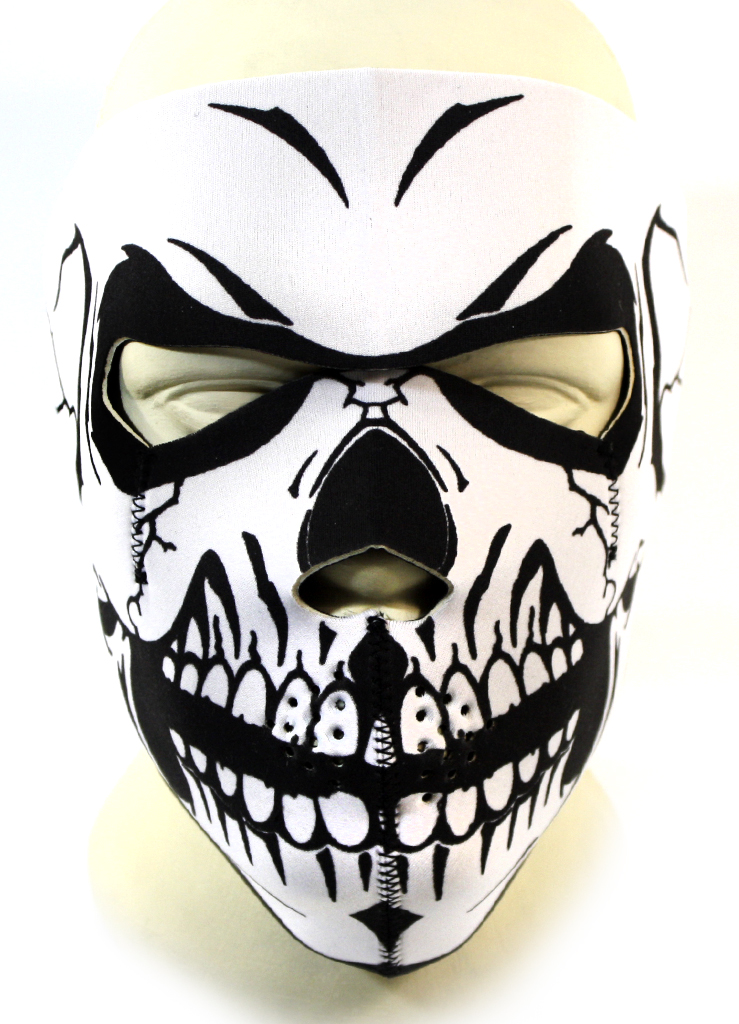 Байкерская маска череп злой на все лицо - фото 2 - rockbunker.ru