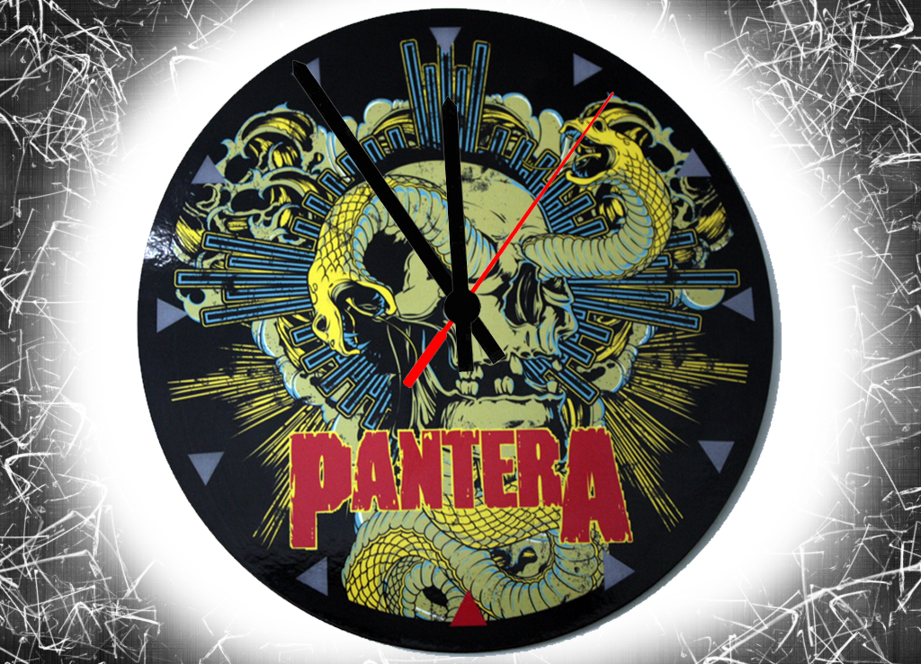 Часы настенные RockMerch Pantera - фото 1 - rockbunker.ru