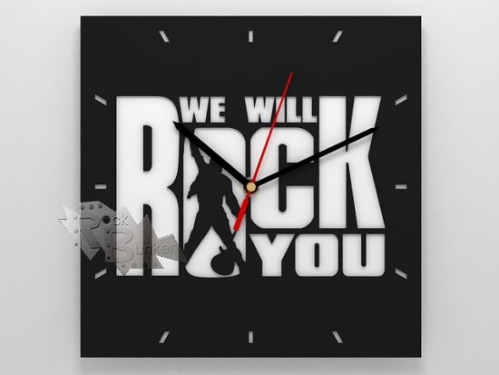 Часы настенные We will rock you - фото 1 - rockbunker.ru
