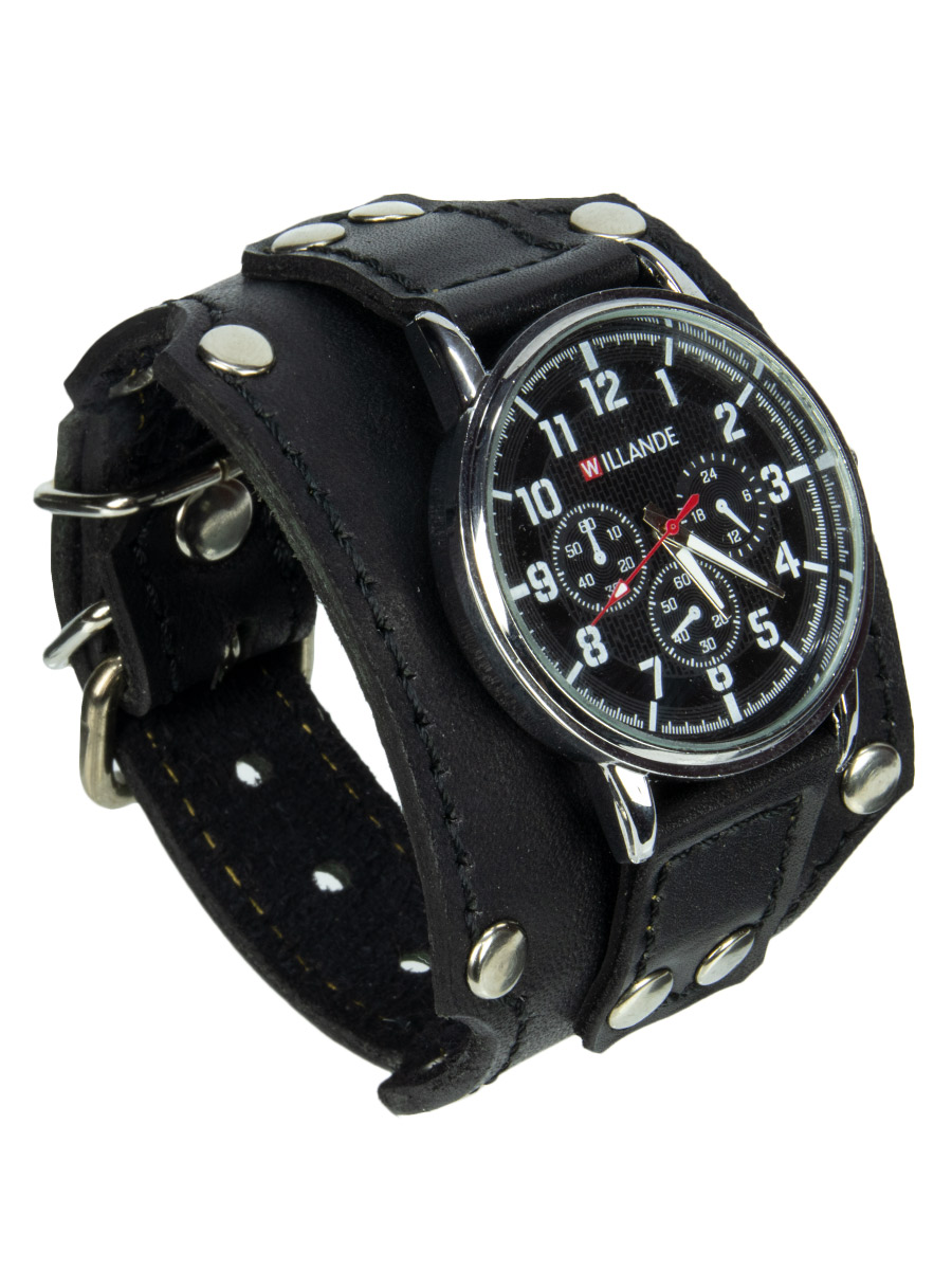 Часы наручные Willande с кожаным браслетом - фото 1 - rockbunker.ru