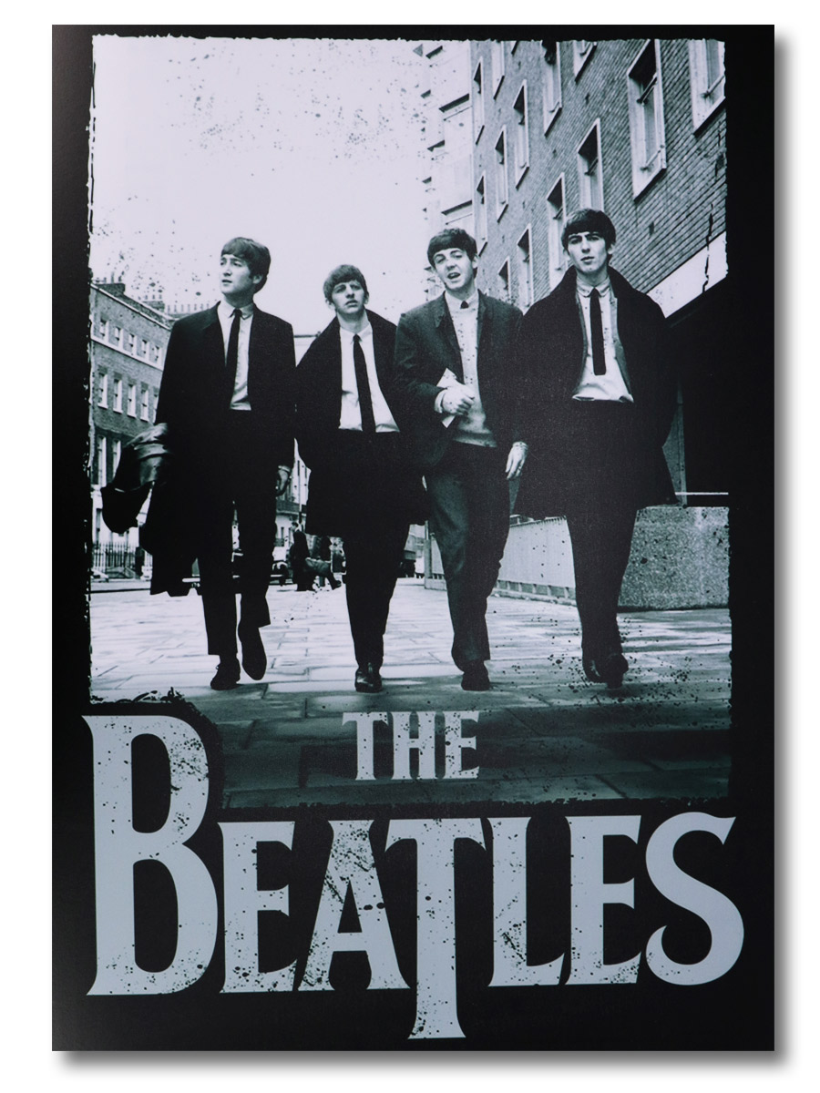 Плакат пластиковый Beatles - фото 1 - rockbunker.ru