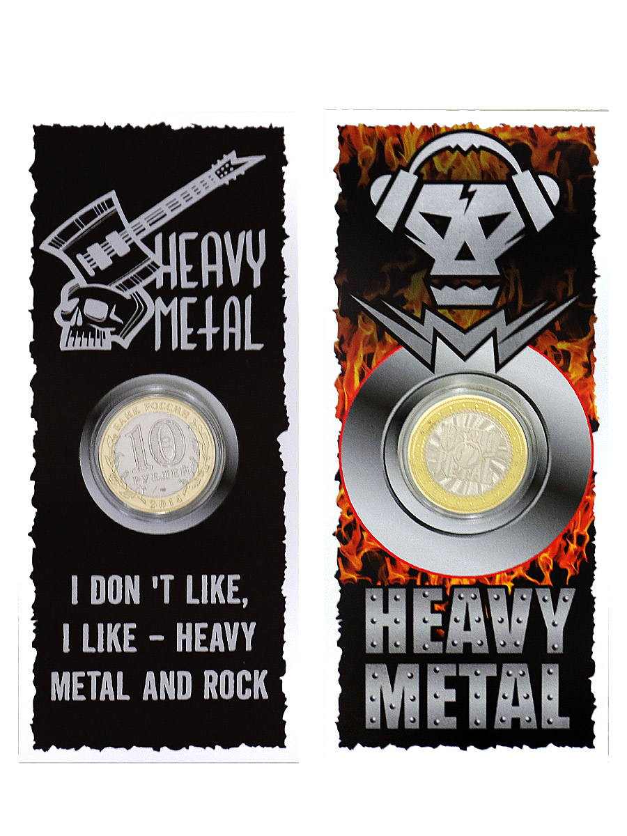 Монета сувенирная Heavy Metal - фото 1 - rockbunker.ru