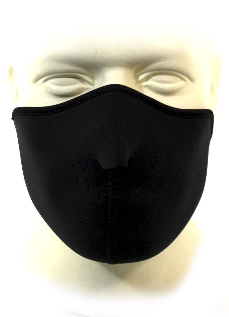 Байкерская маска черная - фото 2 - rockbunker.ru