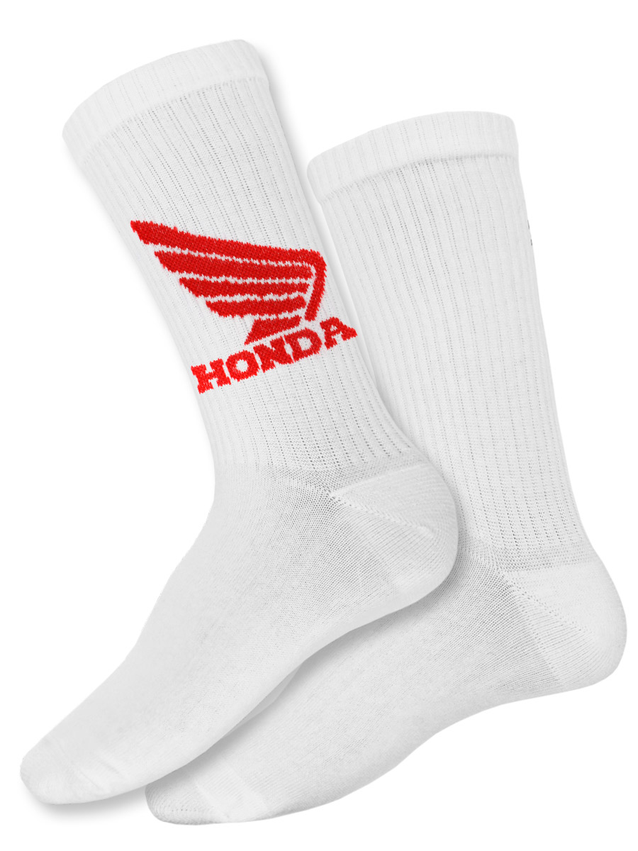 Носки Honda белые - фото 1 - rockbunker.ru