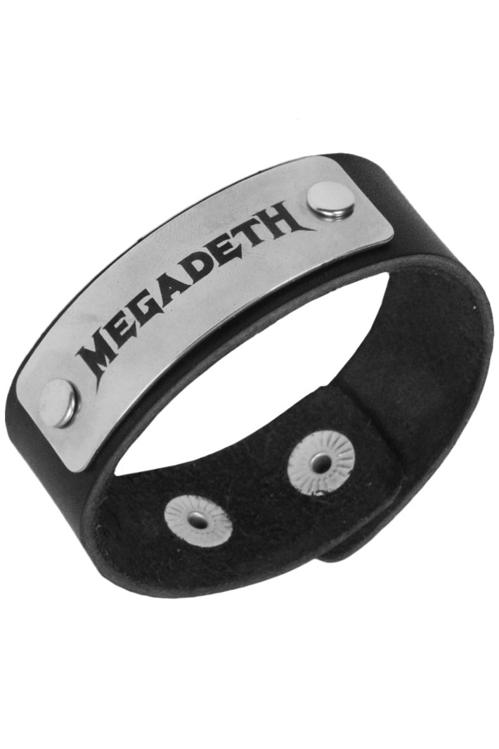 Браслет кожаный 24мм Megadeth - фото 1 - rockbunker.ru