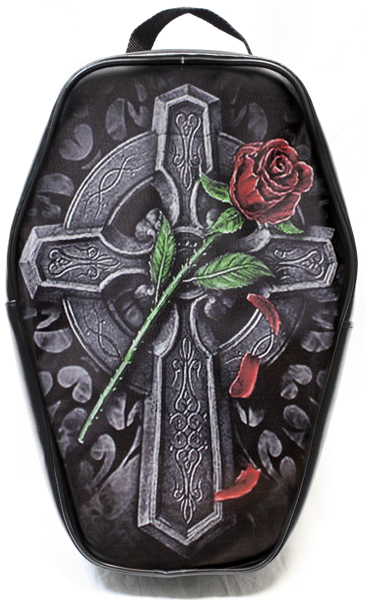 Рюкзак-гробик Кельтский крест с розой - фото 1 - rockbunker.ru
