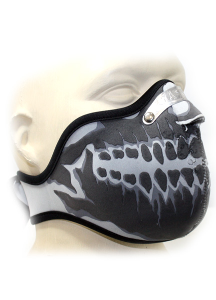 Байкерская маска скелет челюсти в негативе - фото 1 - rockbunker.ru