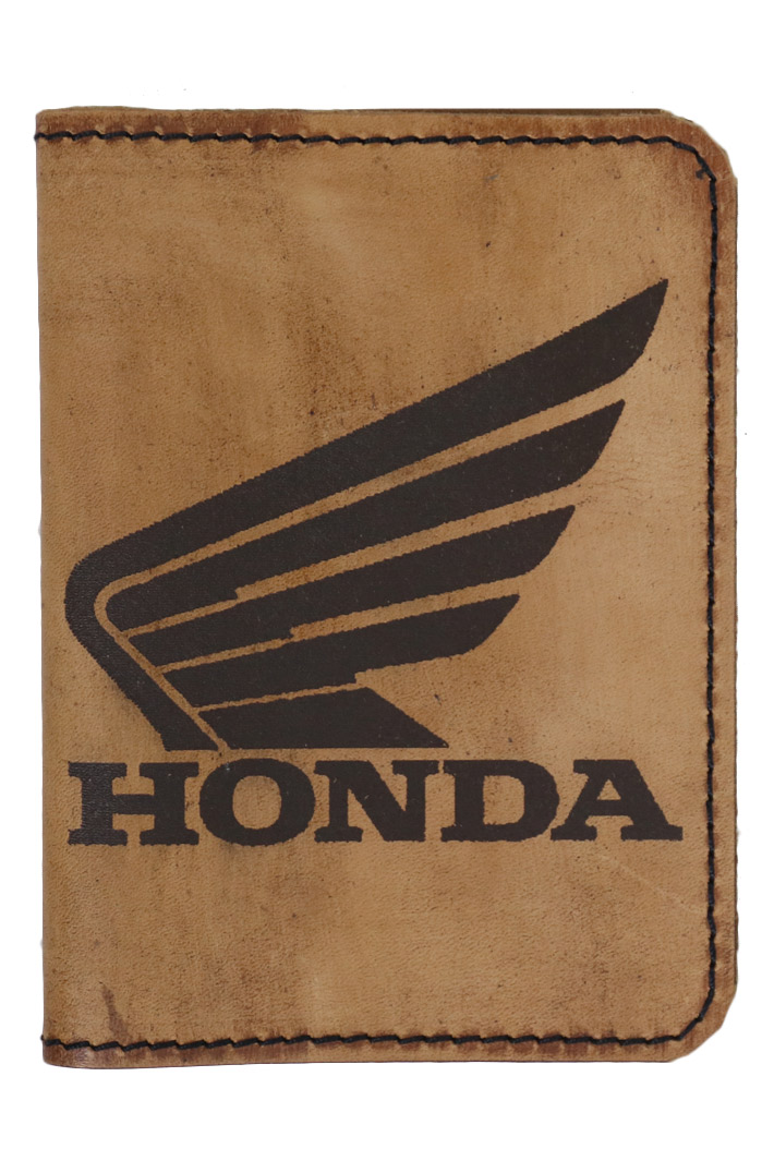 Обложка на паспорт Honda кожаная - фото 1 - rockbunker.ru