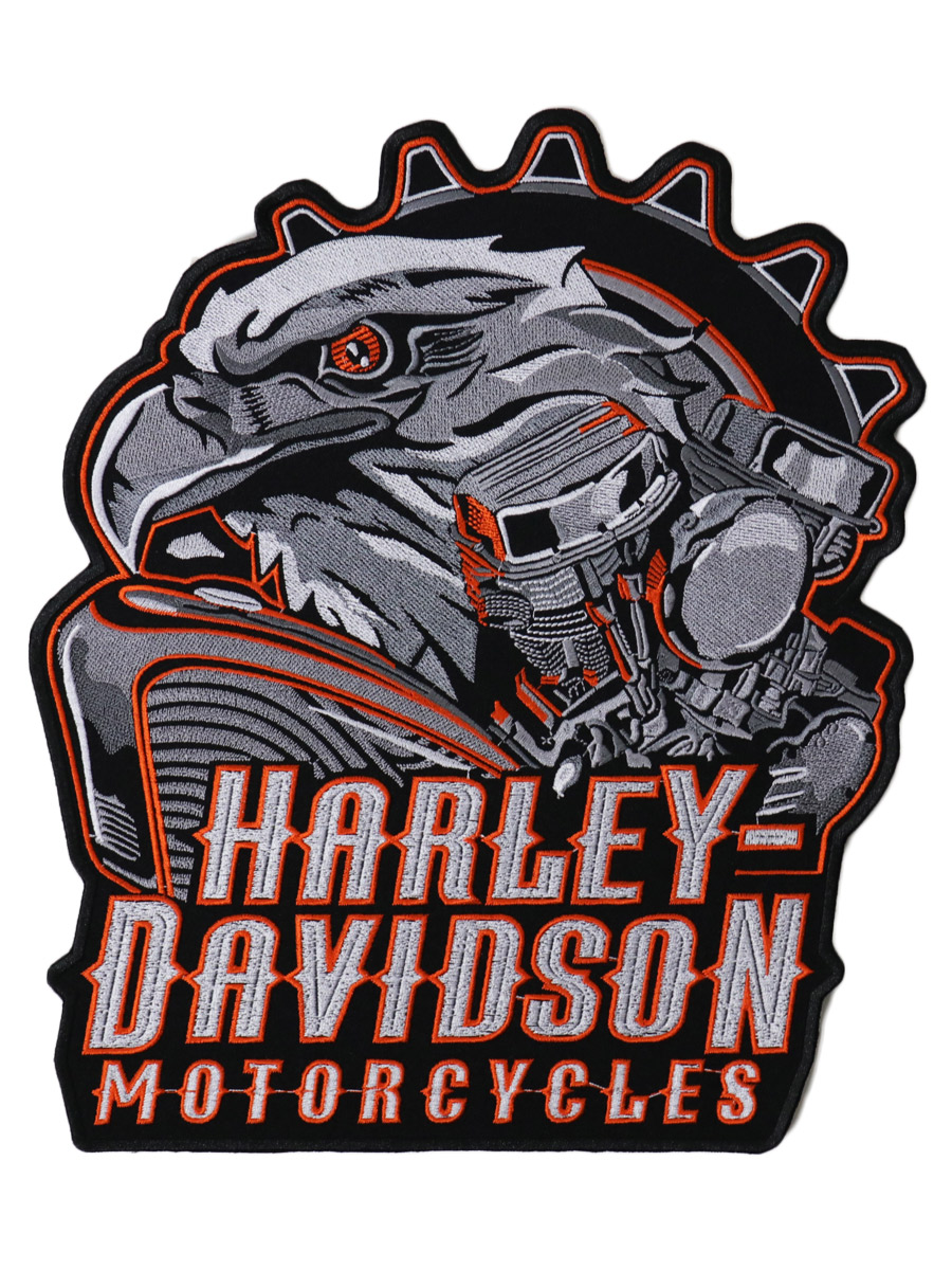 Нашивка с вышивкой Harley Davidson  - фото 1 - rockbunker.ru