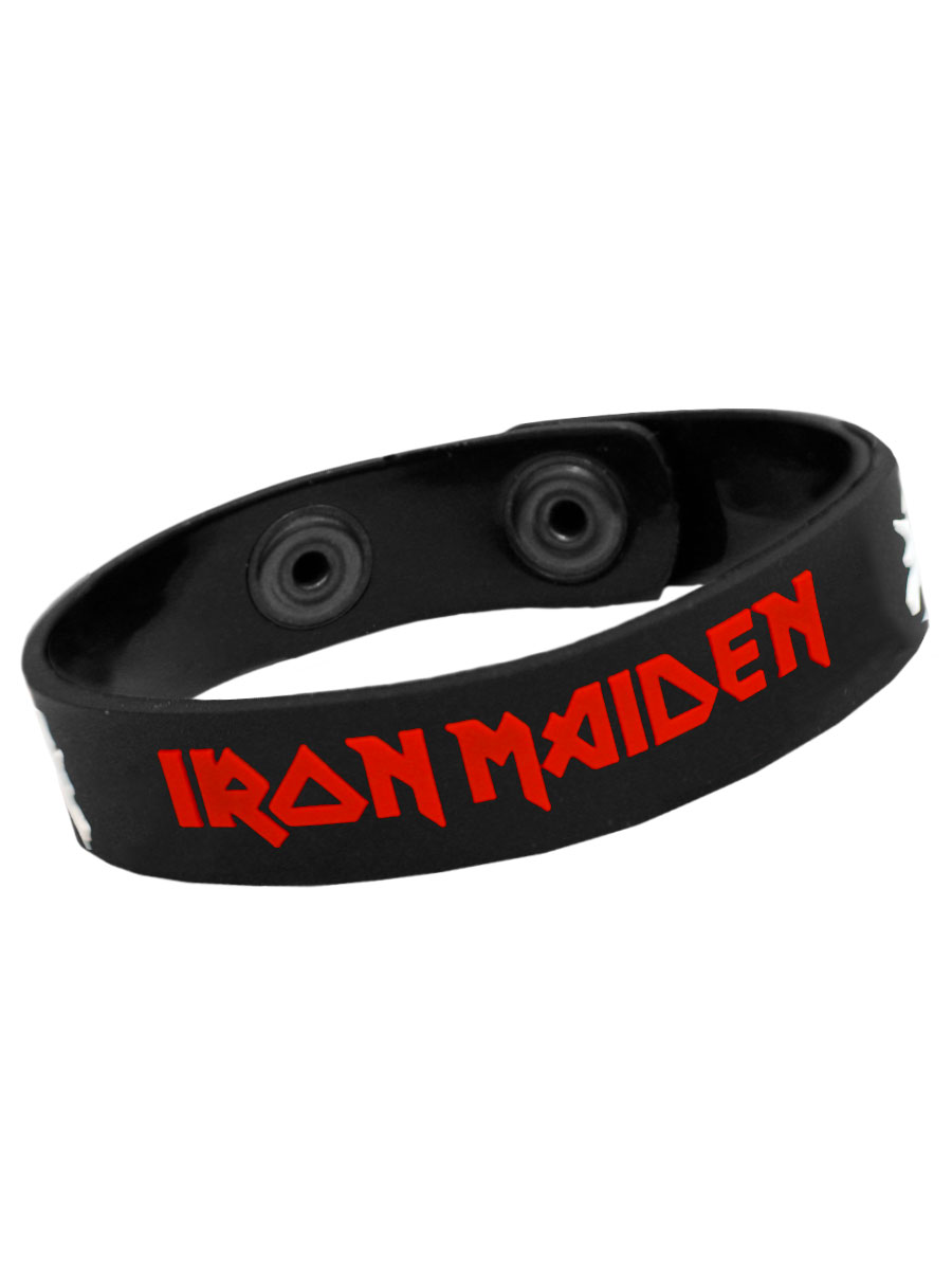 Браслет Iron Maiden резиновый - фото 1 - rockbunker.ru