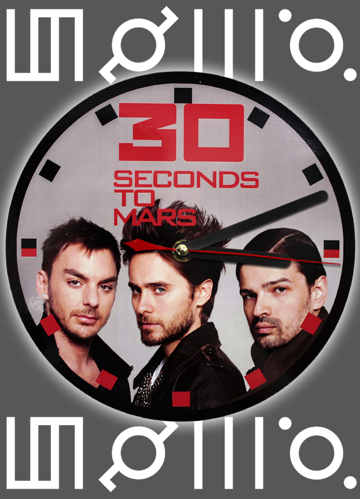Часы настенные RockMerch 30 Seconds to Mars - фото 1 - rockbunker.ru